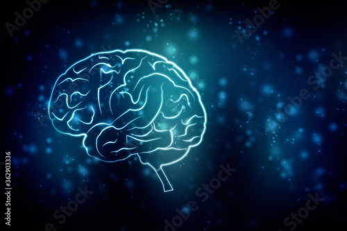 2d illustration Human health brain 