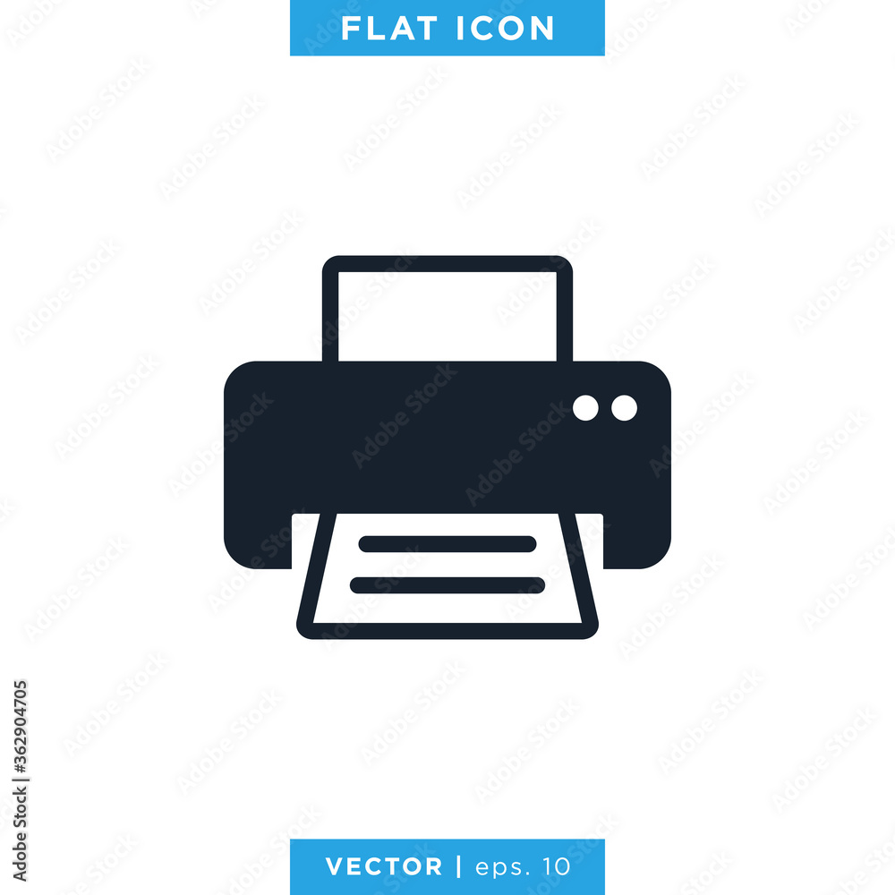 Printer Icon Vector Design Template. Printer Icon Vector Design Template.