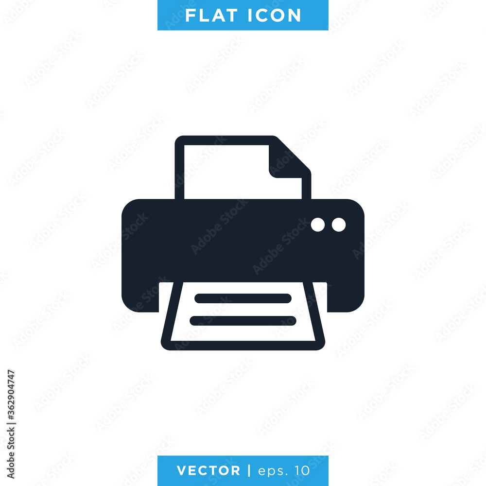 Printer Icon Vector Design Template. Printer Icon Vector Design Template.