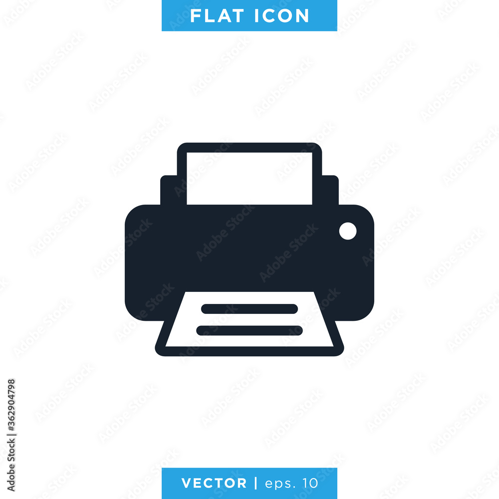 Printer Icon Vector Design Template. Printer Icon Vector Design Template.