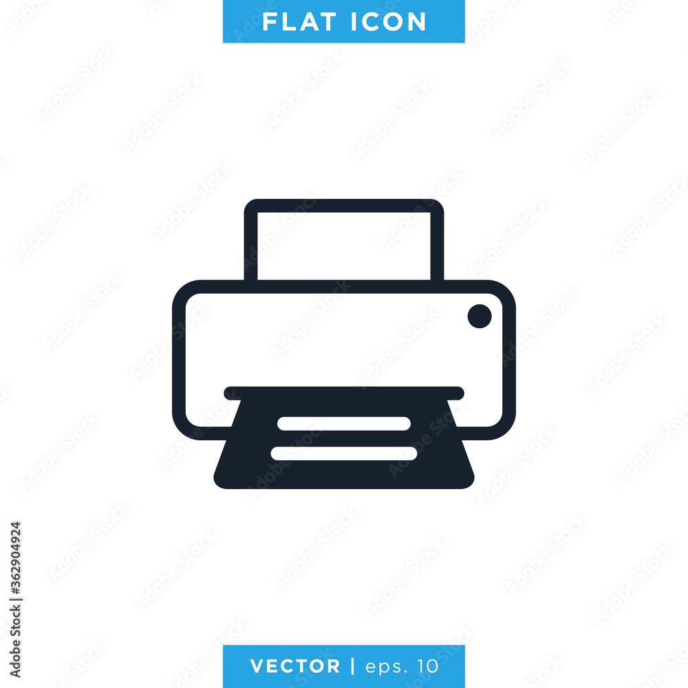 Printer Icon Vector Design Template. Printer Icon Vector Design Template.