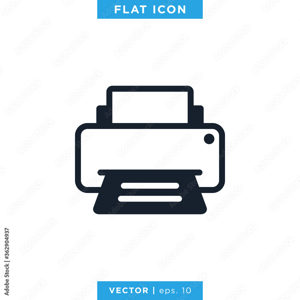 Printer Icon Vector Design Template. Printer Icon Vector Design Template.