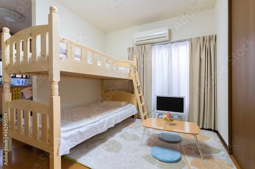 Quadro su tela Bunk beds in the living room at the guesthouse
