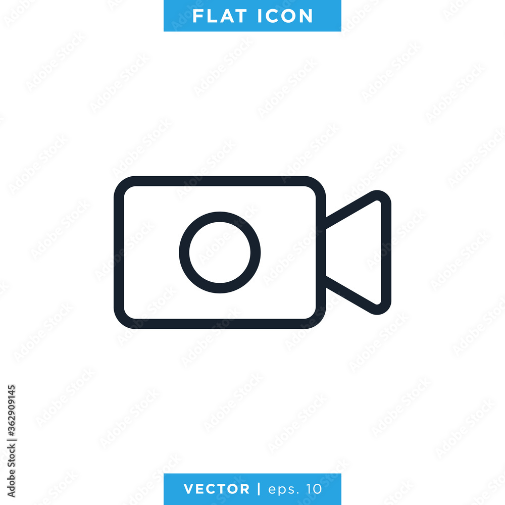 Video Camera Icon Vector Logo Design Template. Camcorder Symbol Video Camera Icon Vector Logo Design Template. Camcorder Symbol