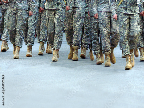 Soldiers Marching In A Parade