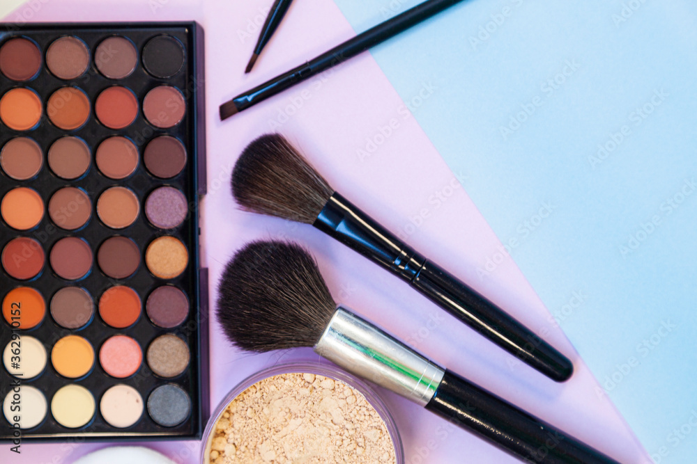 Cosmetics and brushes Cosmetics and brushes