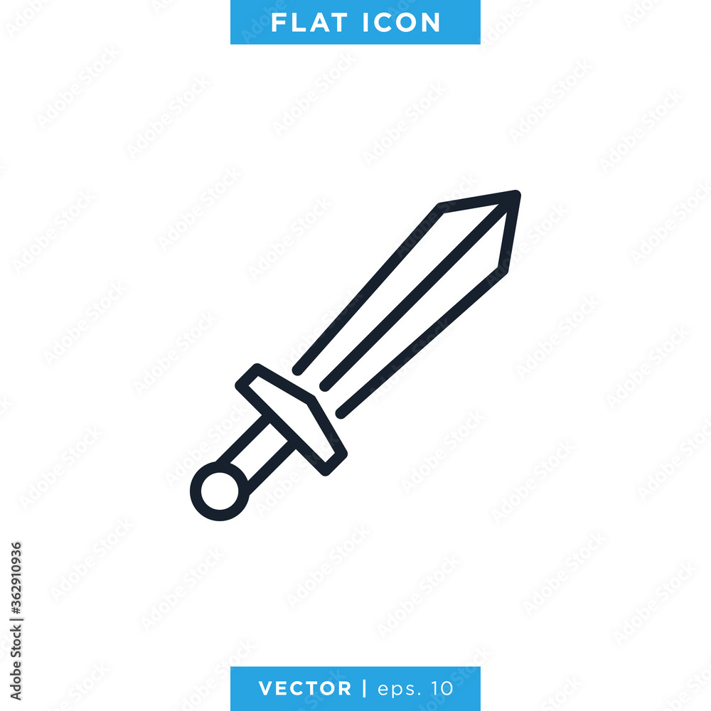 Sword Icon Vector Logo Design Template Sword Icon Vector Logo Design Template