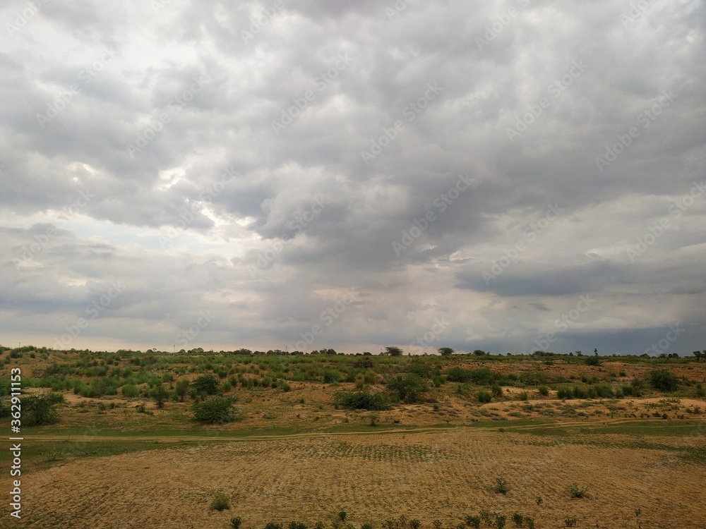 landscape with clouds and sky