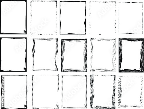 Grunge frame borders vector collection