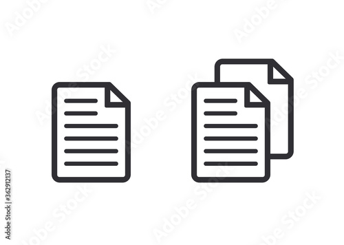 Document icon. Profile sign. Paper icon. Prepare document. Personal document. Copy file. Worksheet icon. File icon. Pictogram letter. File sharing. Office documents.