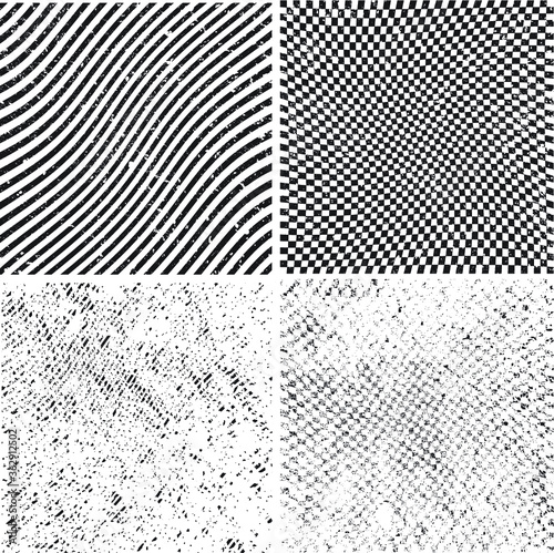 Grunge stripes textures . Vector