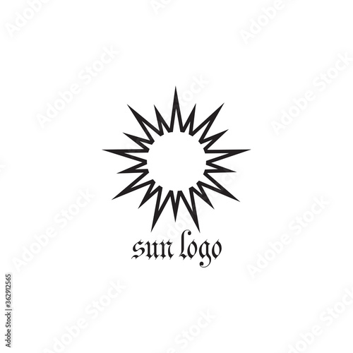 Sun logo colorful illustration design vector icon