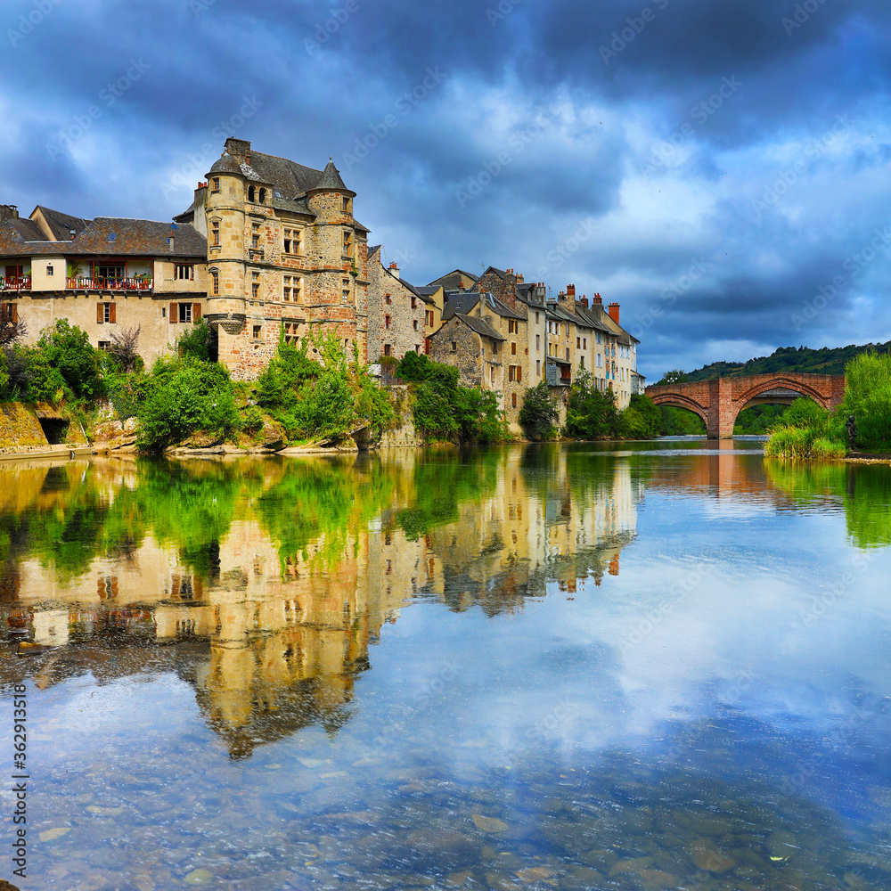 Espalion,famous touristic village in France, Aveyron