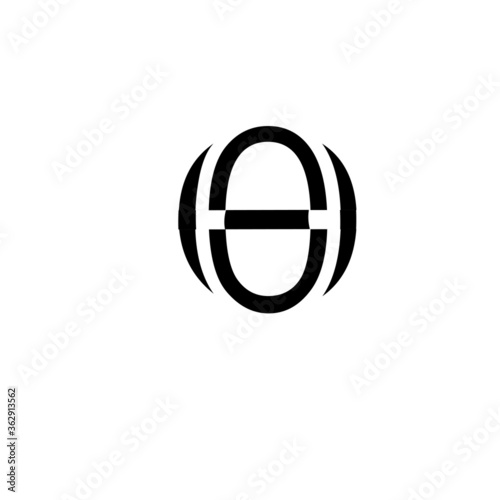illustration of letter o with shield logo vector
