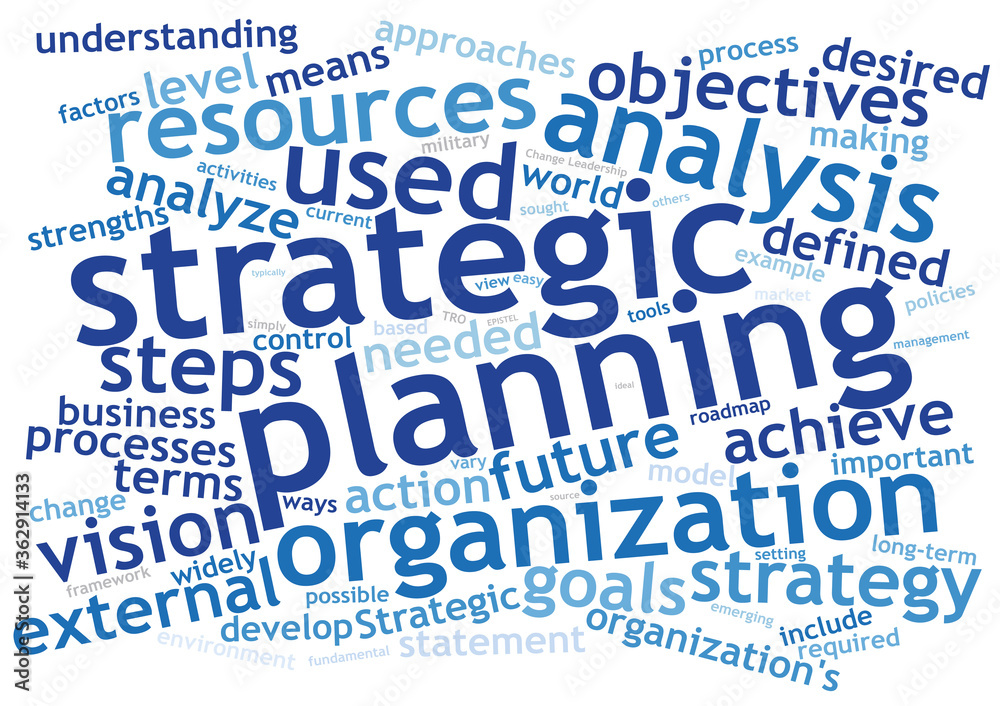 Obraz premium strategy text cloud