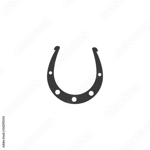horse shoe icon logo vector illustration