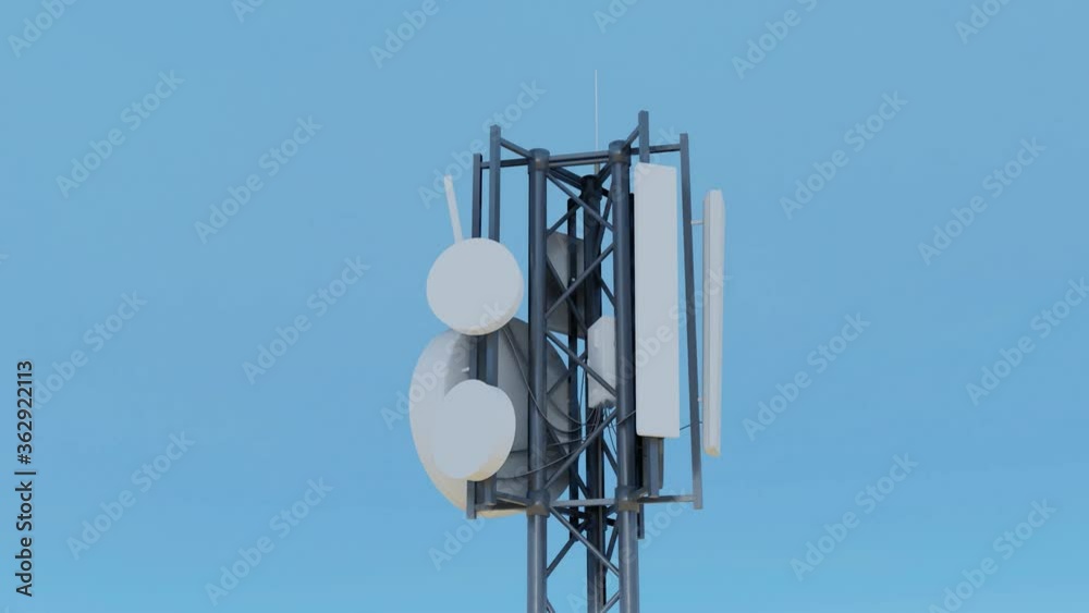 Detail of a 5G communications / telephone mast Detail of a 5G communications / telephone mast
