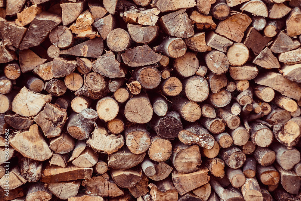 chopped wood wall, fuel for the winter chopped wood wall, fuel for the winter