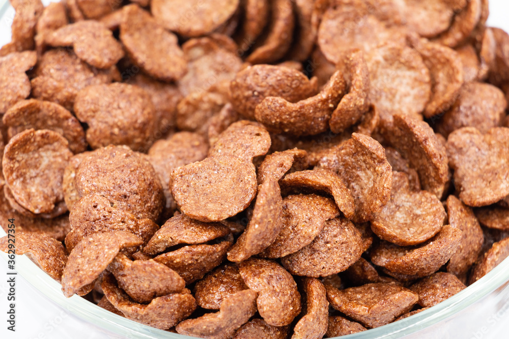 Close up: cereal chocolate in a bowl Close up: cereal chocolate in a bowl
