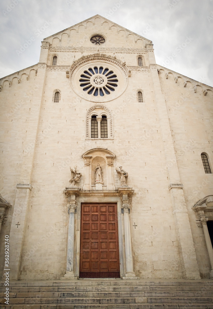 Exterior facade of Basilica  San Nicola in Bari  - Italy