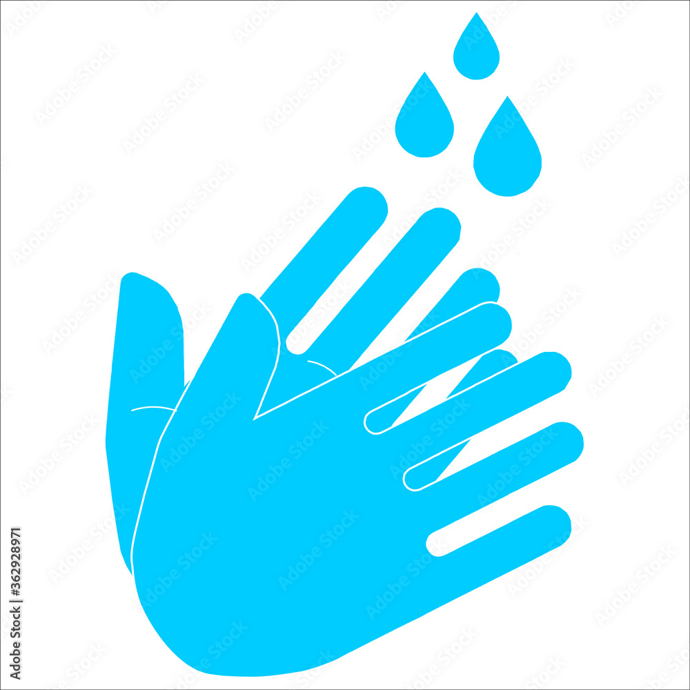 Graphic illustration of hand wash icon vector. perfect for sign, symbol in public area or company, etc Graphic illustration of hand wash icon vector. perfect for sign, symbol in public area or company, etc