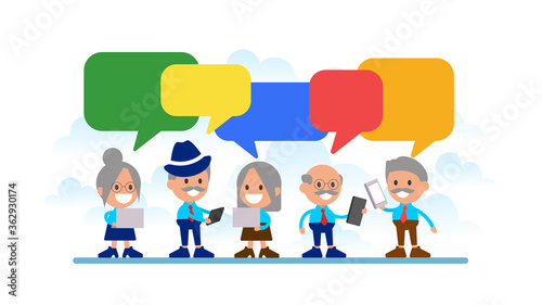 Internet communication of older people.
