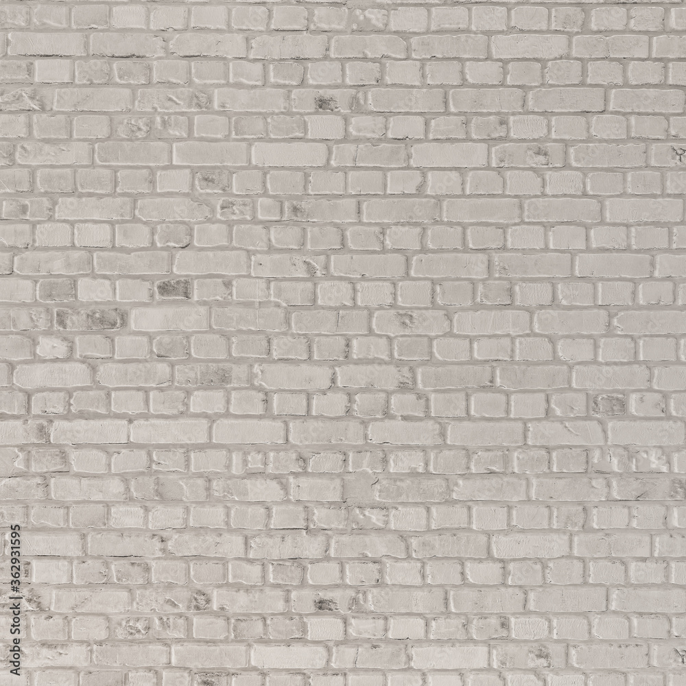 Obraz premium Aged light old-fashioned brick wall texture map, 3d illustration