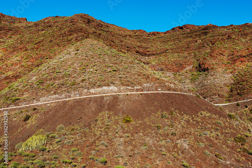 Alpine landscape in Natural Park of Pilancones in Gran Canaria, Canary Islands, Spain photo