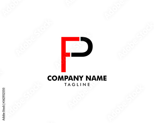 Fototapeta Naklejka Na Ścianę i Meble -  Initial Letter FP Logo Template Design