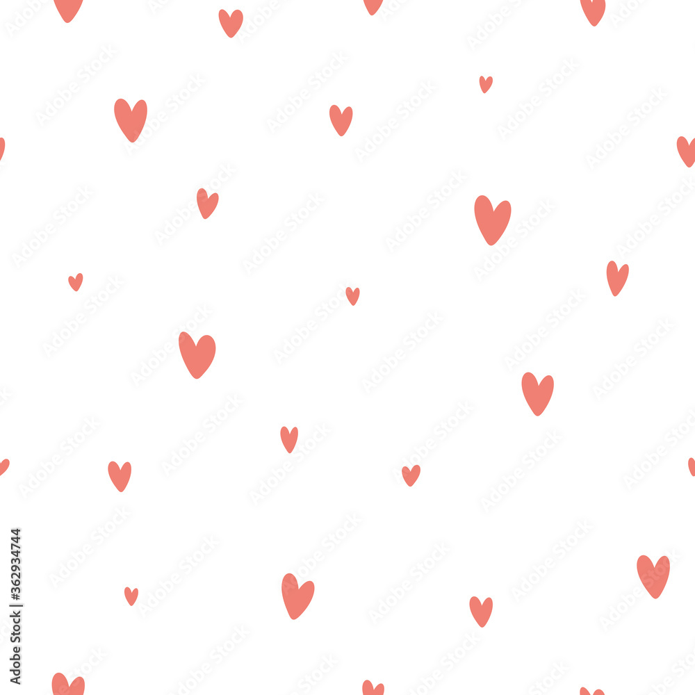 Seamless background with Pink Hearts