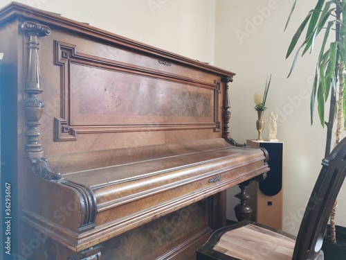 old piano in the room