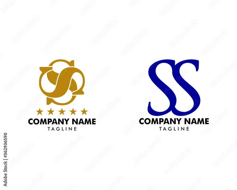 Fototapeta premium Set of Initial Letter SS Logo Template Design