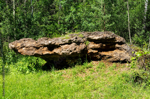 Obraz na płótnie Travertine rock in Laski (community Boleslaw, Poland) w salonie