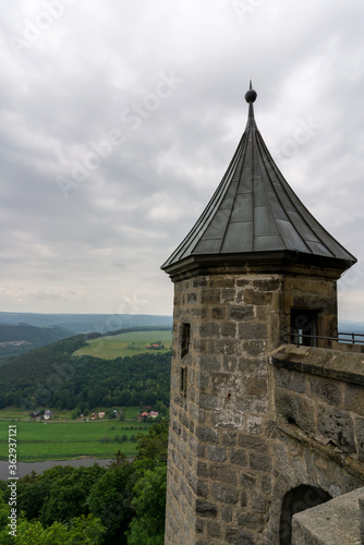 Tower of the Fortress Koenigstein in the Saxon Switzerland © DZiegler