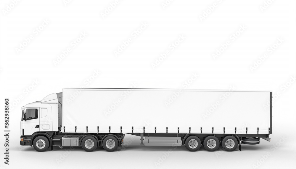 big white tarpaulin truck. big white tarpaulin truck.