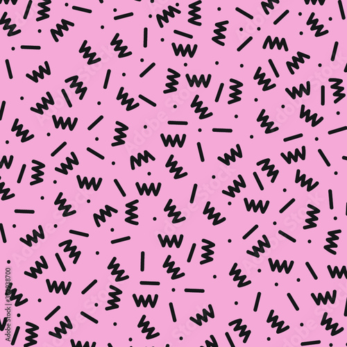 Geometric Vector pattern. Hipster fashion Memphis style.