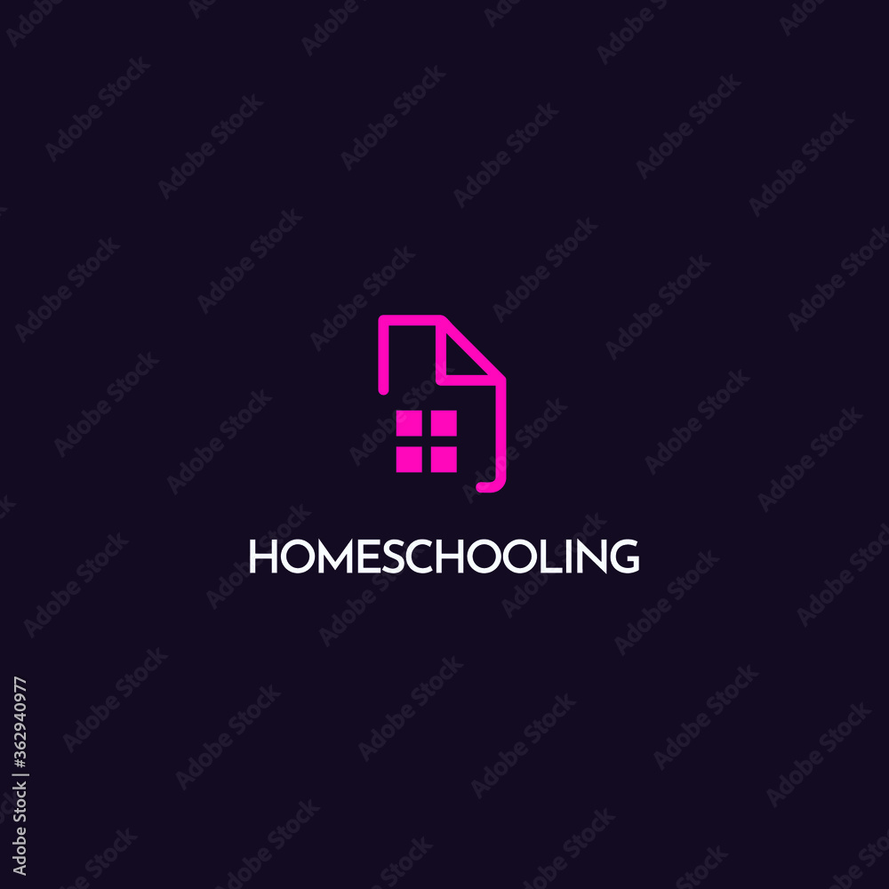 Homeschooling creative logo design template. Homeschooling creative logo design template.