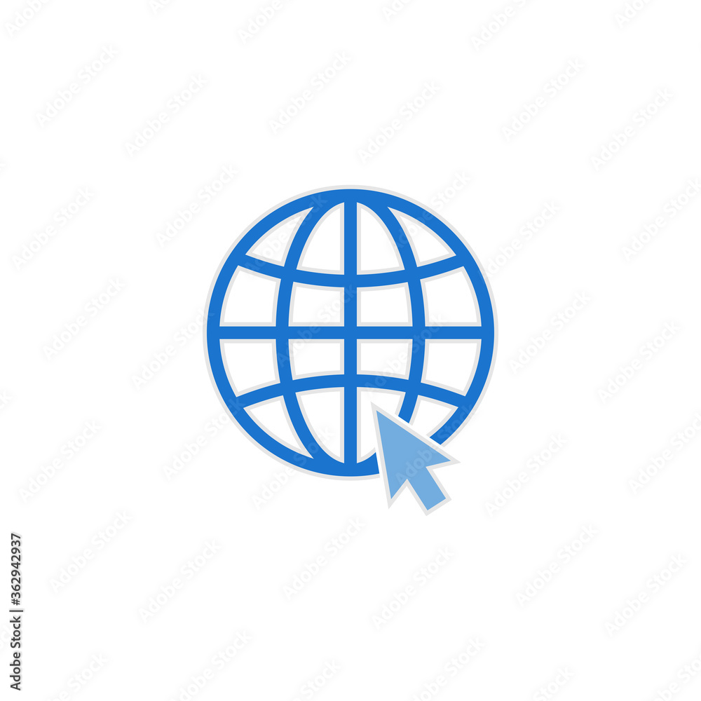 globe, world icon vector symbol illustration go to web icon globe, world icon vector symbol illustration go to web icon