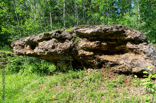 Obraz na płótnie Travertine rock in Laski (community Boleslaw, Poland) w salonie