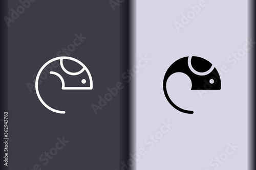 Chinese New Year 2020. chinese zodiac sign year of rat. asian elements minimal flat simple rat concept logo. creative vector eps design isolated on background.