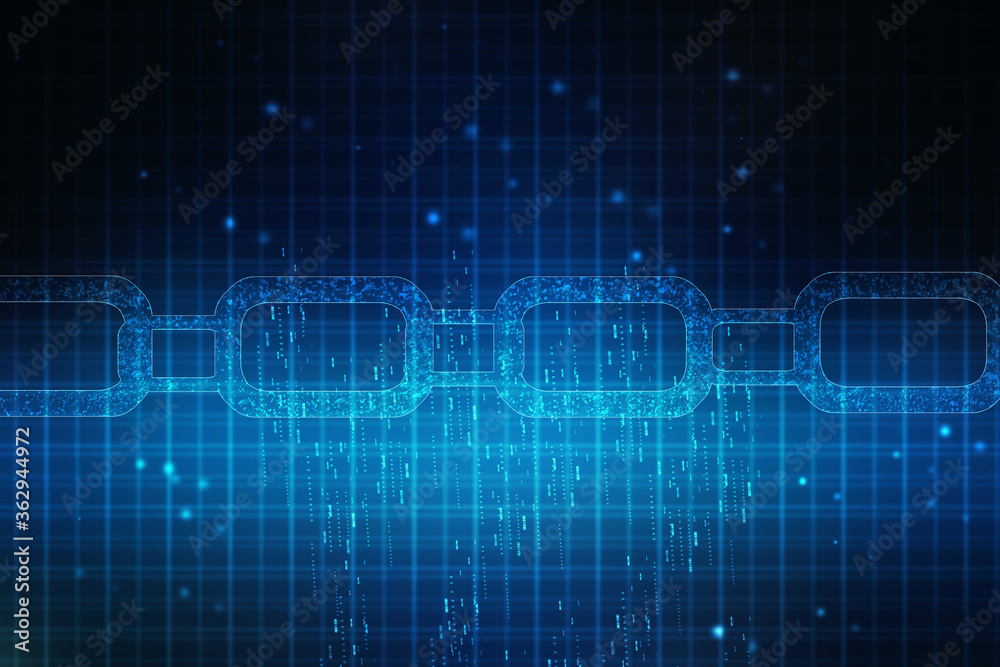 

3d illustration Stainless steel chain
