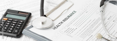 Health insurance claim with surgery bills and calculator