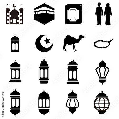 Islamic symbol icon vector illustration isolated on white background photo