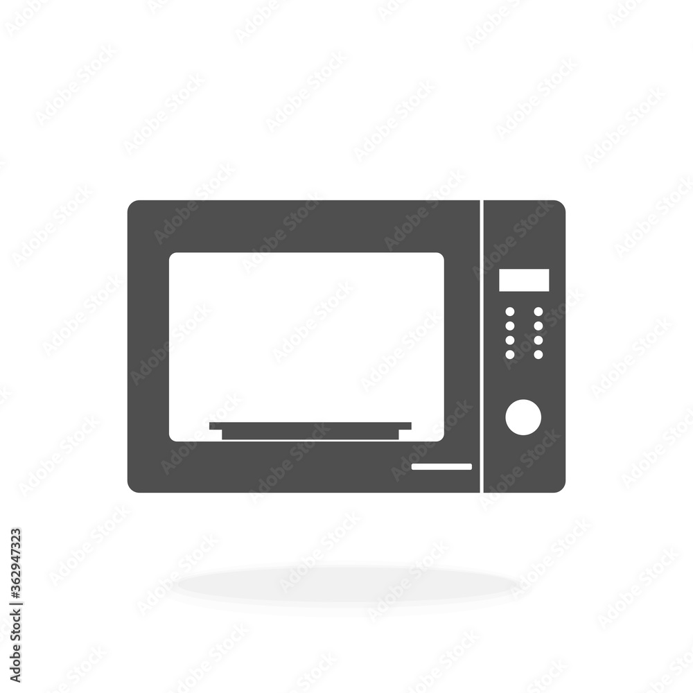 Microwave Oven Vector Icon Illustration Sign Symbol