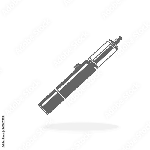 Vape Smoking Tools Black Silhouette Vector Icon Illustration Sign Symbol photo