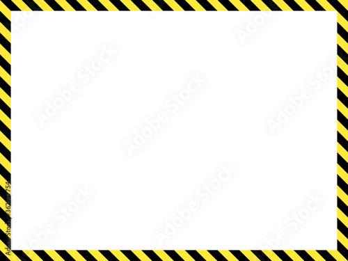 Construction warning border, vector illustration