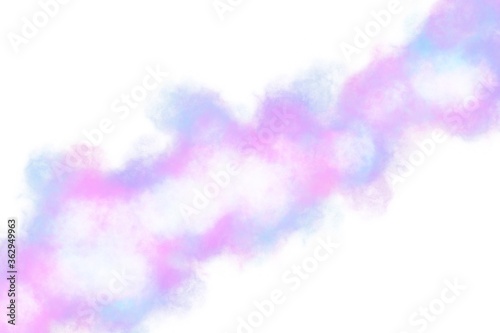 Abstract pink watercolor on white background.The color splashing in the paper.It is a hand drawn.
