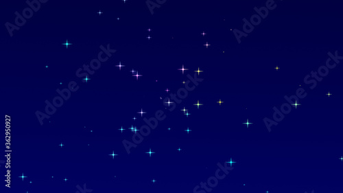 Christmas colorful starry on blue gradient background...