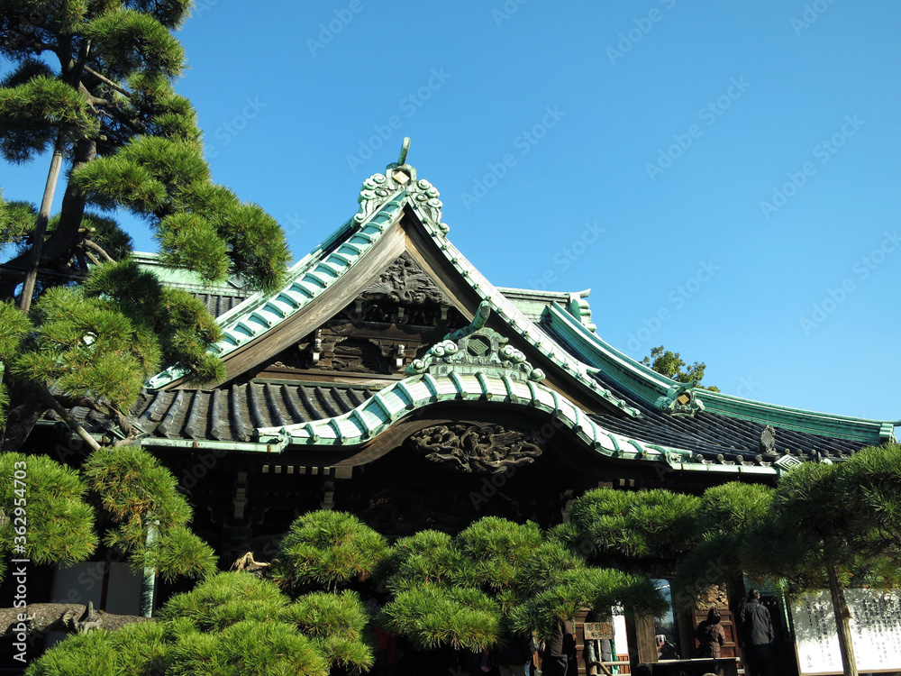 Fototapeta premium The Shibamata Taishakuten Temple (Taishakuten Daikyoji Temple) in Shibamata, Tokyo, JAPAN