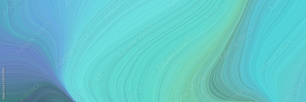 colorful and elegant vibrant background graphic with modern soft swirl waves background illustration with medium turquoise, blue chill and cadet blue color